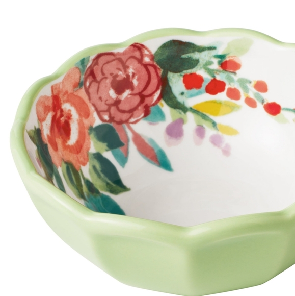 2024 ❤️ New Pioneer Woman Painted Meadow 4-Piece Ceramic Condiment Set - Picture 7 of 10